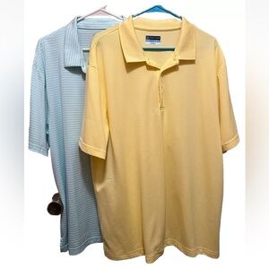 PGA Tour Polo Shirts Mens Extra Large "Lot Of 2" Short Sleeve Golf Shirts